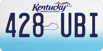 KY license plate 428UBI