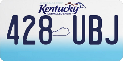 KY license plate 428UBJ