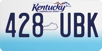 KY license plate 428UBK
