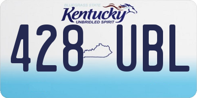 KY license plate 428UBL