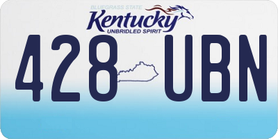 KY license plate 428UBN