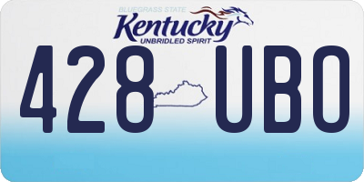 KY license plate 428UBO