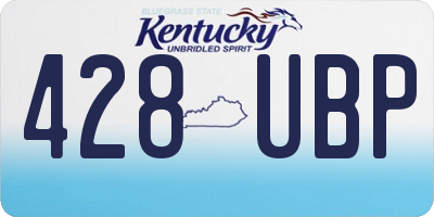 KY license plate 428UBP