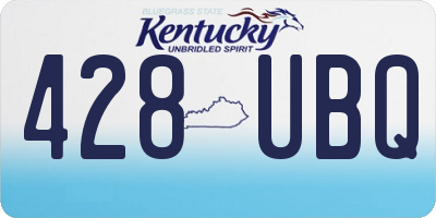 KY license plate 428UBQ
