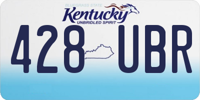 KY license plate 428UBR