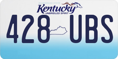KY license plate 428UBS