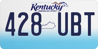 KY license plate 428UBT