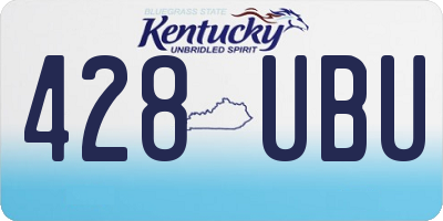 KY license plate 428UBU