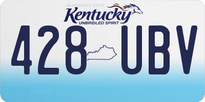 KY license plate 428UBV