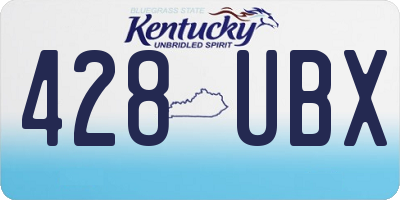 KY license plate 428UBX