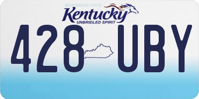 KY license plate 428UBY