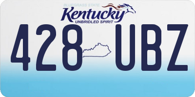 KY license plate 428UBZ