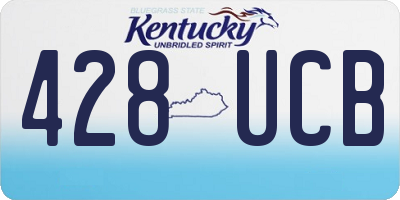 KY license plate 428UCB