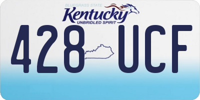 KY license plate 428UCF