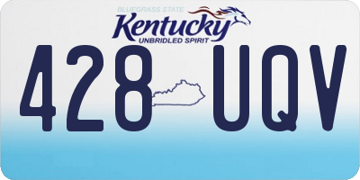 KY license plate 428UQV