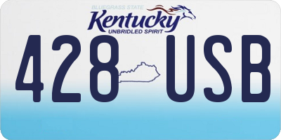KY license plate 428USB