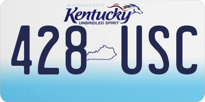 KY license plate 428USC