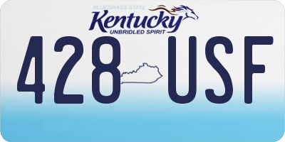 KY license plate 428USF