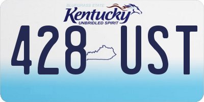 KY license plate 428UST