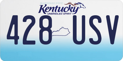 KY license plate 428USV