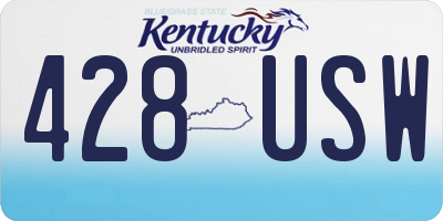 KY license plate 428USW