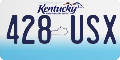 KY license plate 428USX