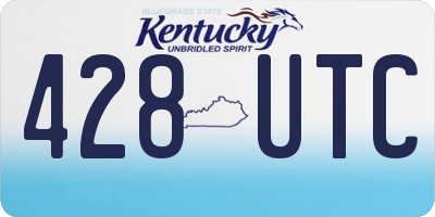KY license plate 428UTC