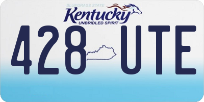KY license plate 428UTE