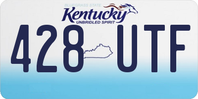 KY license plate 428UTF