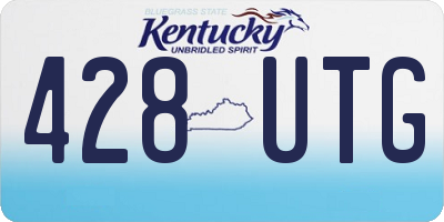 KY license plate 428UTG