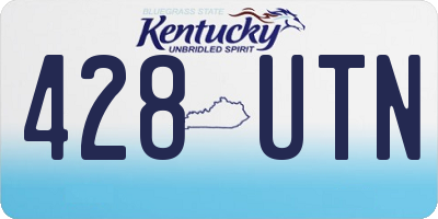 KY license plate 428UTN