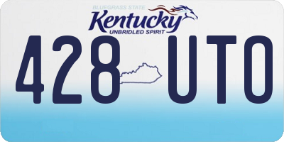 KY license plate 428UTO