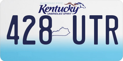 KY license plate 428UTR