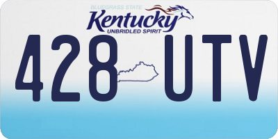 KY license plate 428UTV