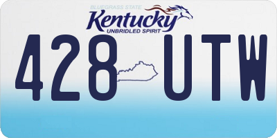 KY license plate 428UTW