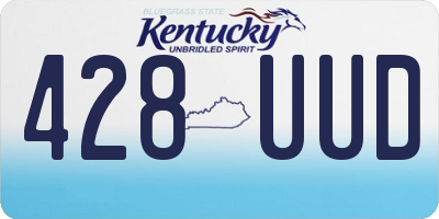 KY license plate 428UUD