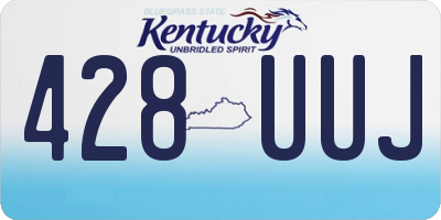 KY license plate 428UUJ