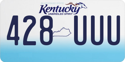KY license plate 428UUU