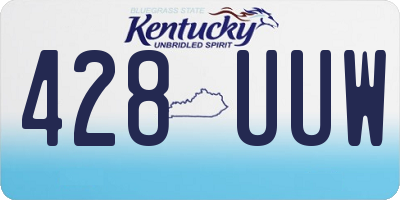 KY license plate 428UUW