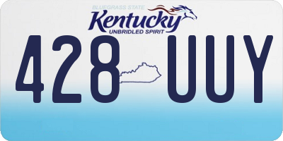 KY license plate 428UUY