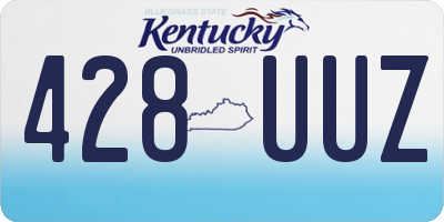 KY license plate 428UUZ