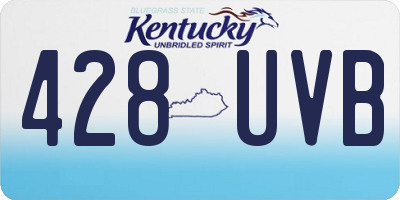 KY license plate 428UVB