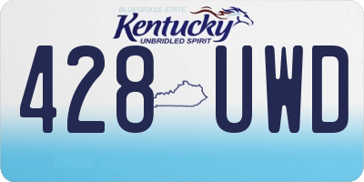 KY license plate 428UWD