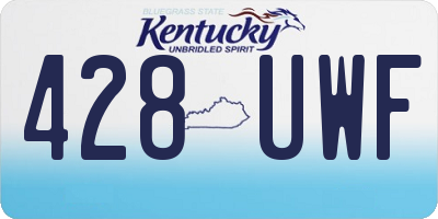 KY license plate 428UWF