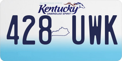 KY license plate 428UWK