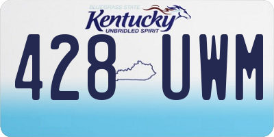 KY license plate 428UWM