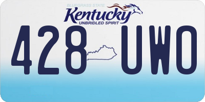 KY license plate 428UWO
