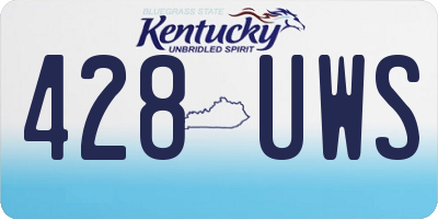KY license plate 428UWS