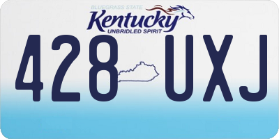 KY license plate 428UXJ