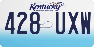 KY license plate 428UXW